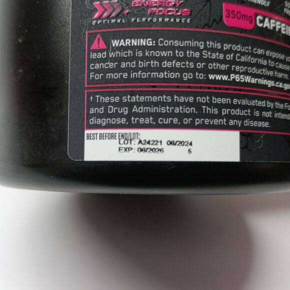 Abe All Black Everything Pre Workout Powder Baddy Berry 13.75oz 30 Servings 6/26 - Picture 5 of 5